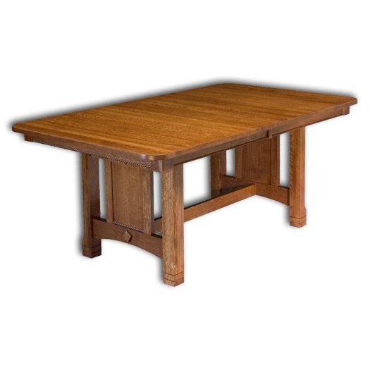 Amish USA Made Handcrafted West Lake Trestle Table sold by Online Amish Furniture LLC