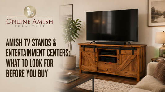 Amish TV stand and entertainment center