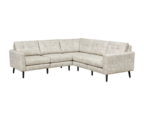 Serene 5-Seat Sectional Flat Arm