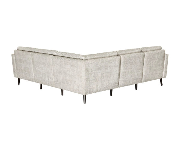 Serene 5-Seat Sectional Tear Drop Arm
