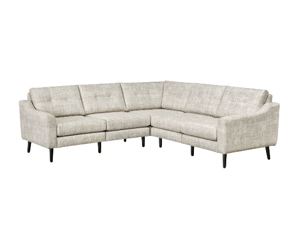 Serene 5-Seat Sectional Tear Drop Arm