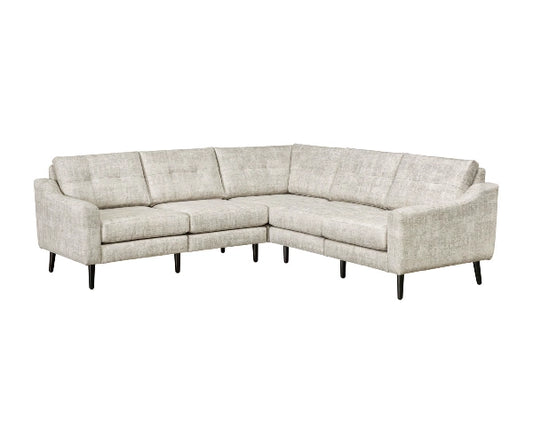 Serene 5-Seat Sectional Tear Drop Arm