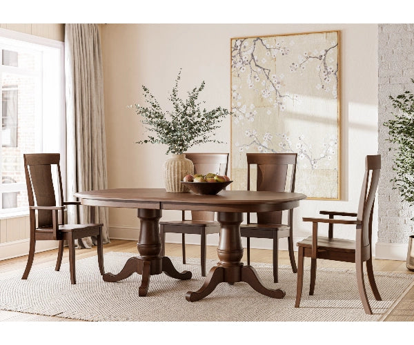 Online Amish Furniture LLC Chancellor Double Pedestal Table - Thumbnail 2