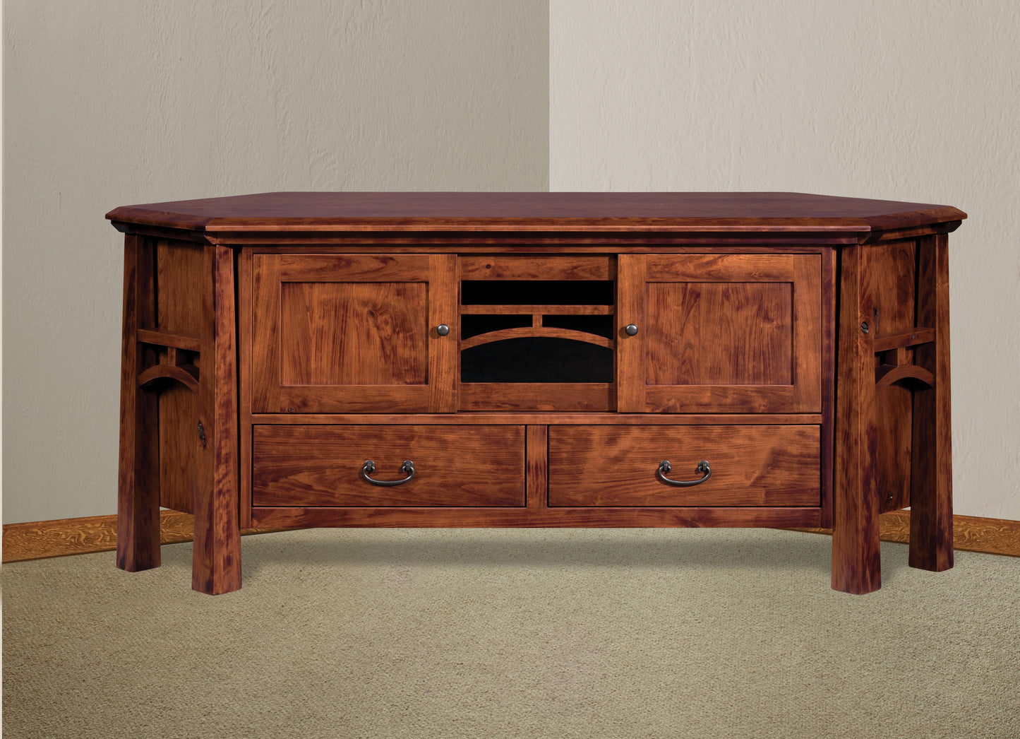 Artesa 36" high, 3-Door, 2-Drawer Media Stand