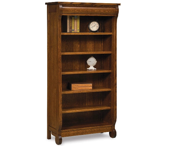 Online Amish Furniture LLC Sleigh Bookcase