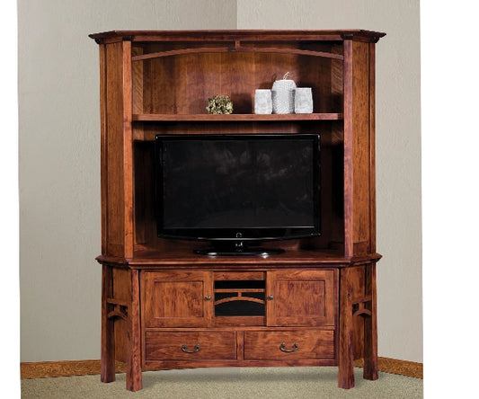 Artesia 2 Piece Corner Media Console with Hutch