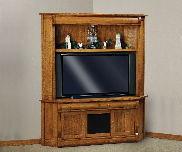 Old Classic Sleigh 2 Piece Corner Media Console with Hutch