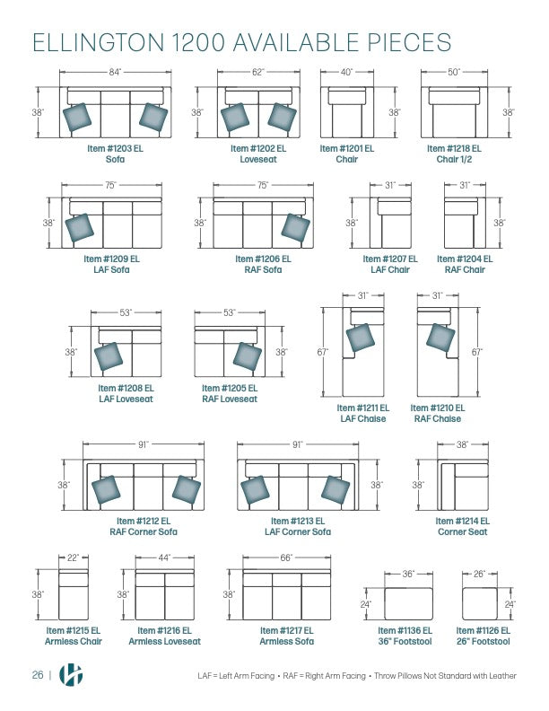 Ellington Sofa Sock Arm