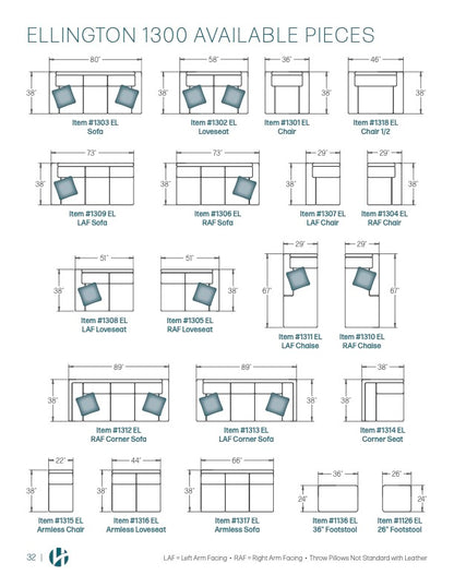 Ellington Sofa Track Arm