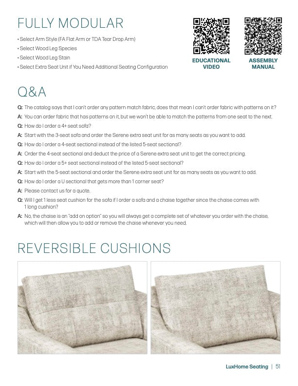 Serene 5-Seat Sectional Flat Arm