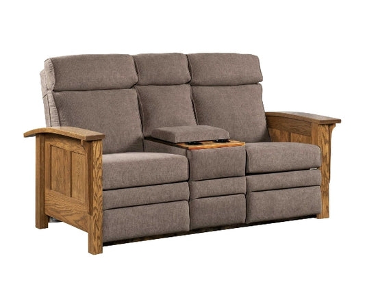 1600 Shaker Center Console Recliner Love Seat
