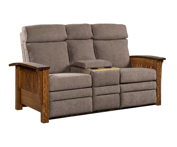 1800 Mission Center Console Recliner Love Seat
