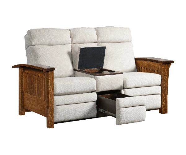 1800 Mission Center Console Recliner Love Seat