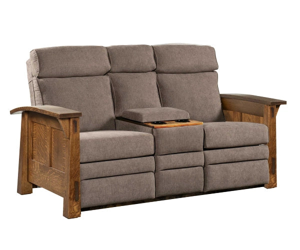Olde Shaker Center Console Recliner Love Seat