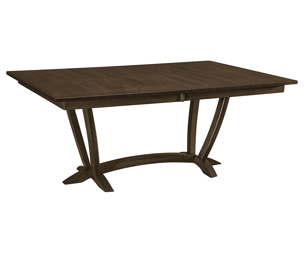 Beckett solid wood trestle dining table