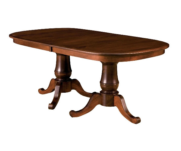 Online Amish Furniture LLC Chancellor Double Pedestal Table