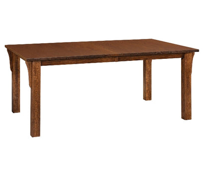 Mission solid wood leg dining table