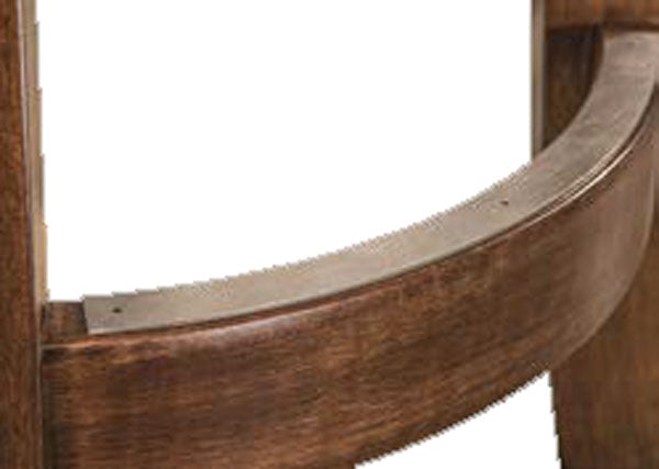 Curved black stretcher cover – bar stool footrest option
