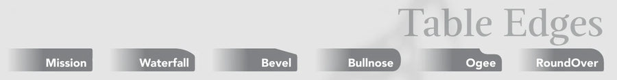 Table edge profile options