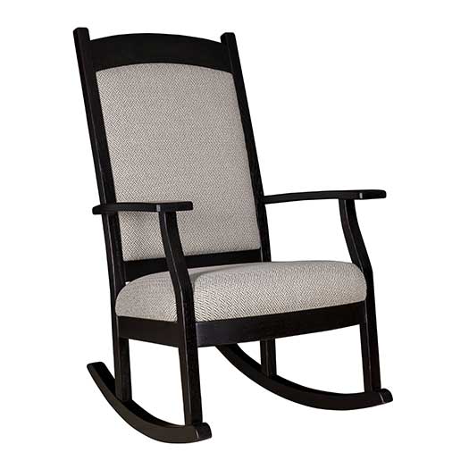 Amish USA Made Handcrafted Oakland Padded Back Rocker sold by Online Amish Furniture LLC