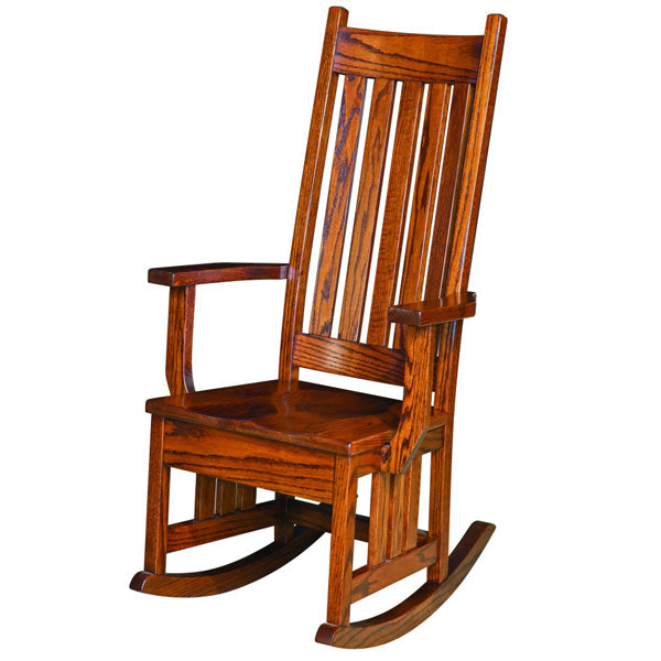 Amish USA Made Handcrafted Harrisburg Mission Rocker sold by Online Amish Furniture LLC