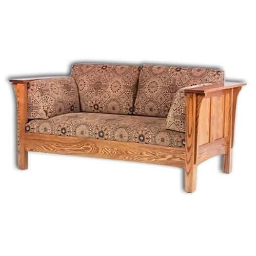 Amish USA Made Handcrafted 1675 Shaker Hi-back Panel Loveseat sold by Online Amish Furniture LLC