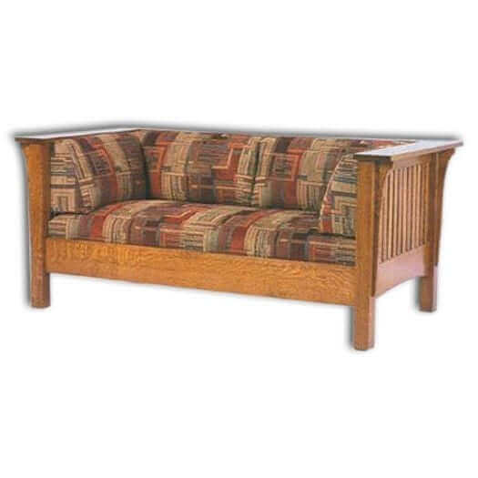 Amish USA Made Handcrafted 1800 Series Slat Mission Loveseat sold by Online Amish Furniture LLC