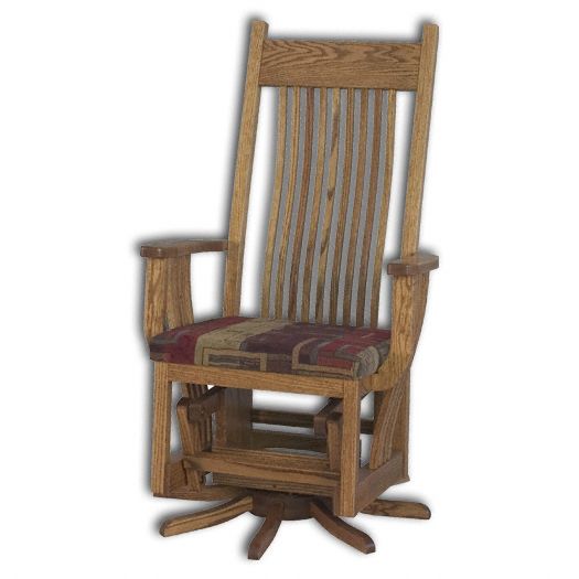 Amish USA Made Handcrafted Royal Mission Swivel Glider sold by Online Amish Furniture LLC