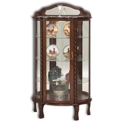 Amish USA Made Handcrafted Rope Twist Curio sold by Online Amish Furniture LLC