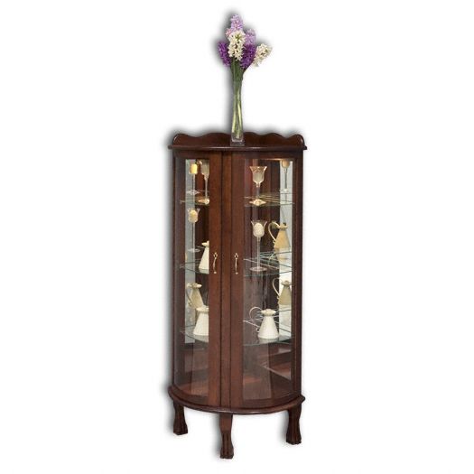 Amish USA Made Handcrafted Corner Curio sold by Online Amish Furniture LLC