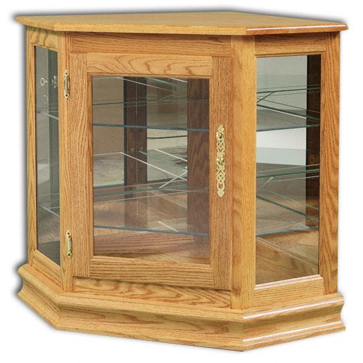 Amish USA Made Handcrafted Console Corner Deluxe Curio sold by Online Amish Furniture LLC