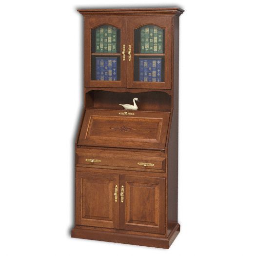 Amish USA Made Handcrafted Deluxe 33" Secretary Desk With Doors sold by Online Amish Furniture LLC