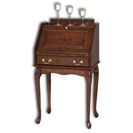Amish USA Made Handcrafted Secretary Desk With Queen Ann Legs sold by Online Amish Furniture LLC