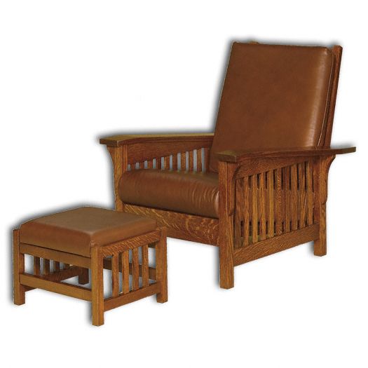 Amish USA Made Handcrafted Clearspring Slat Morris Chair sold by Online Amish Furniture LLC