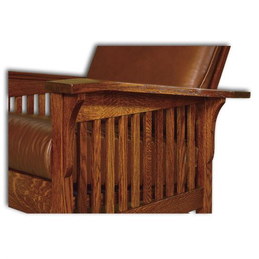 Amish USA Made Handcrafted Clearspring Panel Morris Chair sold by Online Amish Furniture LLC