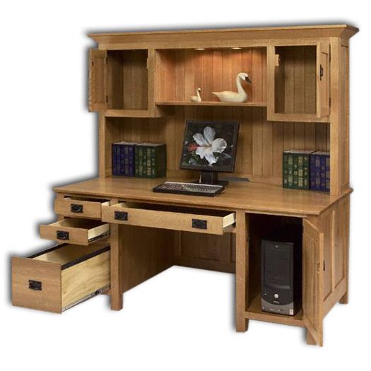 Amish USA Made Handcrafted Mission Computer Desk sold by Online Amish Furniture LLC
