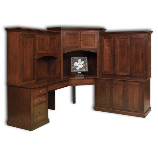 Amish USA Made Handcrafted Deluxe Mission Computer Desk sold by Online Amish Furniture LLC