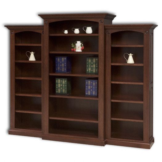 Amish USA Made Handcrafted Deluxe Bookcase 3-pc Set sold by Online Amish Furniture LLC