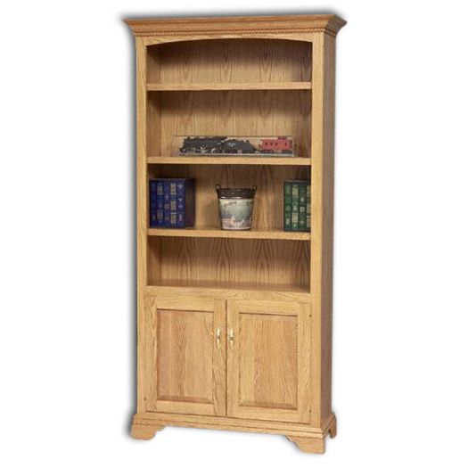 Amish USA Made Handcrafted Stockton Bookcase w- Doors sold by Online Amish Furniture LLC