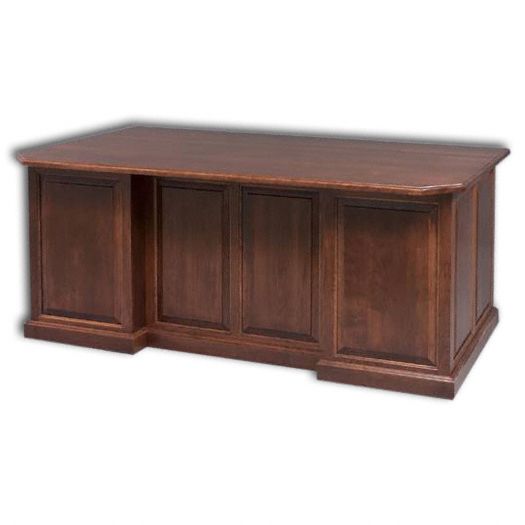 Amish USA Made Handcrafted Executive Desk w- Raised Panel Back & Rail sold by Online Amish Furniture LLC