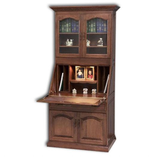 Amish USA Made Handcrafted Executive Deluxe Secretary Desk w- Doors sold by Online Amish Furniture LLC