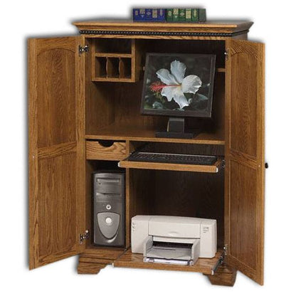 Amish USA Made Handcrafted Petite Computer Armoire sold by Online Amish Furniture LLC