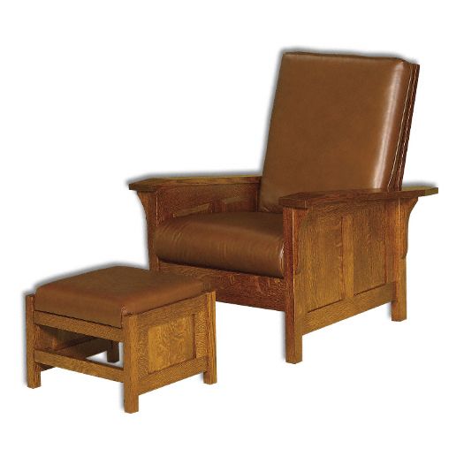 Amish USA Made Handcrafted Clearspring Panel Morris Chair sold by Online Amish Furniture LLC