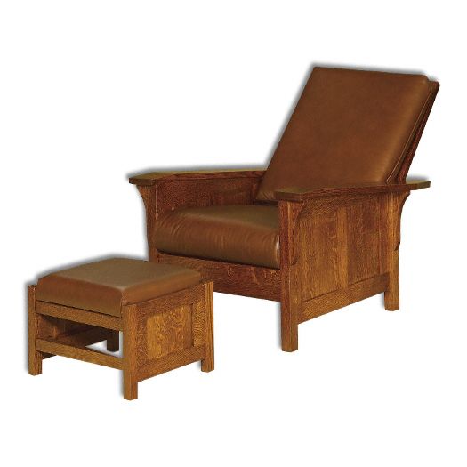 Amish USA Made Handcrafted Clearspring Panel Morris Chair sold by Online Amish Furniture LLC