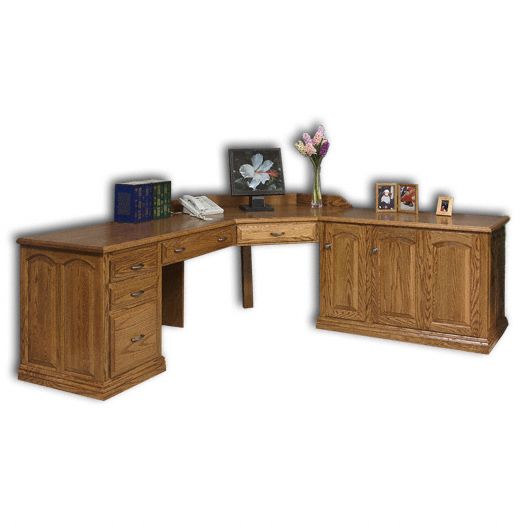 Amish USA Made Handcrafted L-Shaped Executive Desk sold by Online Amish Furniture LLC