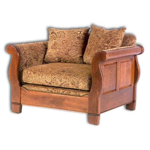 Amish USA Made Handcrafted 3500 Series Sleigh Chair sold by Online Amish Furniture LLC