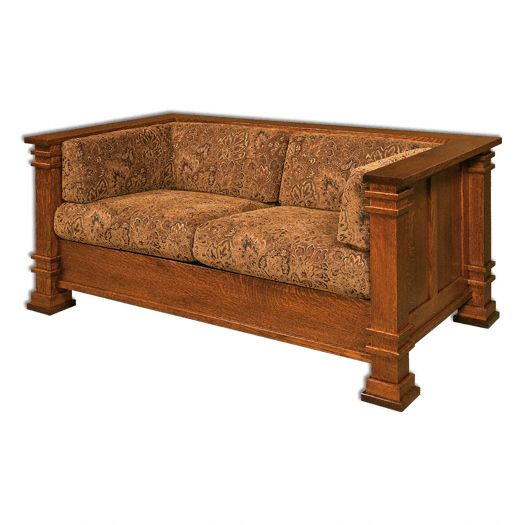 Amish USA Made Handcrafted Diamond Loveseat sold by Online Amish Furniture LLC