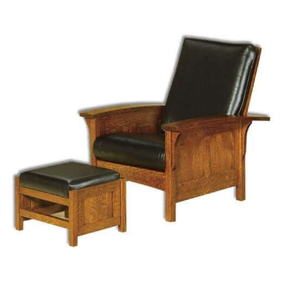 Amish USA Made Handcrafted Bow Arm Panel Morris Chair sold by Online Amish Furniture LLC