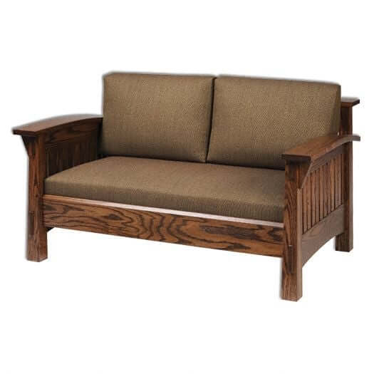 Amish USA Made Handcrafted 4575 Country Mission Loveseat sold by Online Amish Furniture LLC