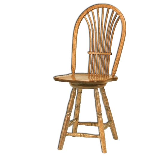 Amish USA Made Handcrafted Country Sheaf Bar Stool sold by Online Amish Furniture LLC
